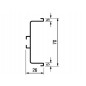 ADI Profil GOLA MONZA orizontal tip C,4m,alb mat